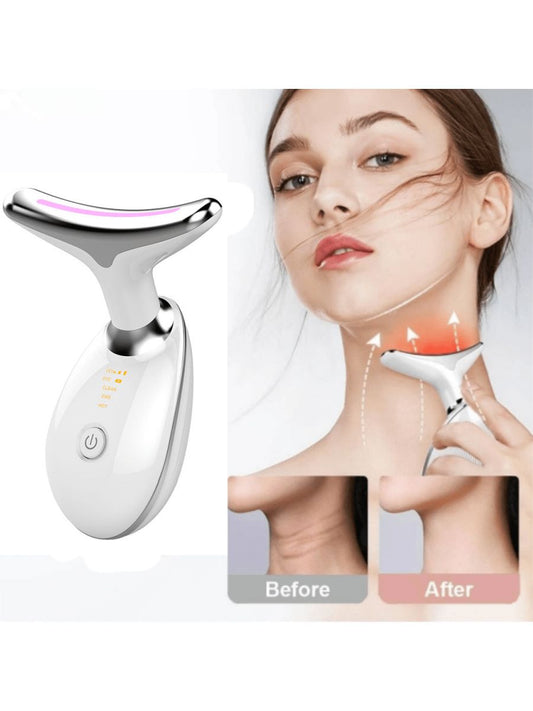 3-Color LED Care and Facial Massage Device for Face and Neck