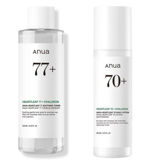 ANUA Heartleaf Soothing Toner 350ml + Daily Relief Lotion 200ml Set